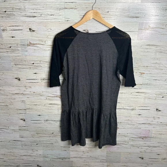 Minkpink gray black striped lace  dress mini size small - Picture 6 of 9